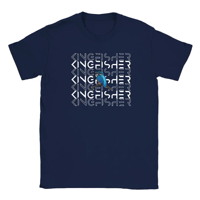 Kingfisher on branch Navy T Shirt