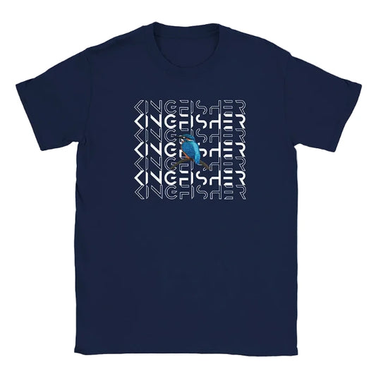 Kingfisher on branch Navy T Shirt