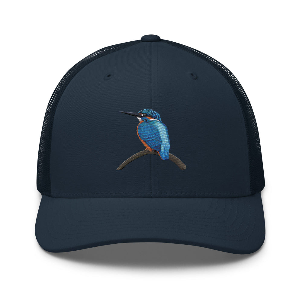 Navy blue cap with an embroidered Kingfisher