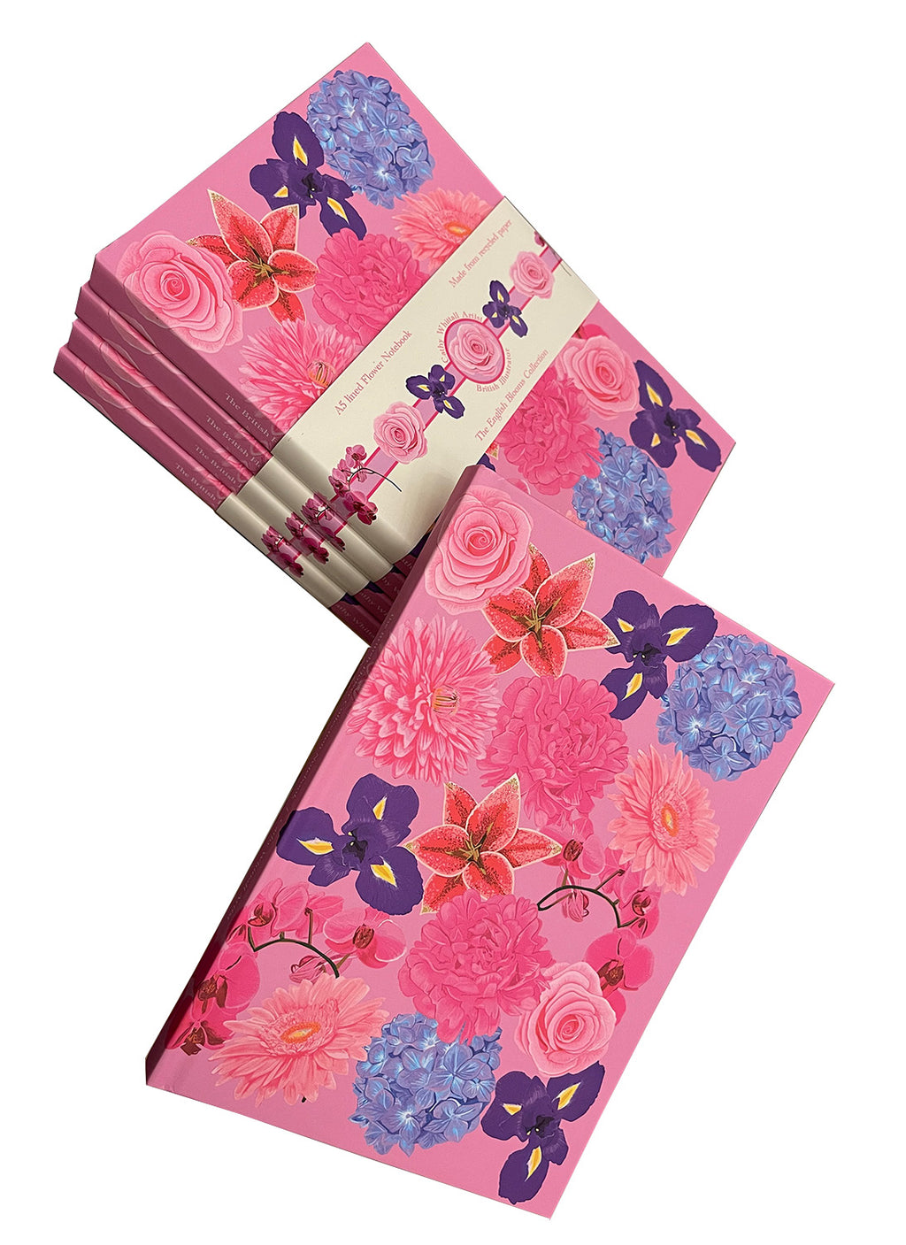 A5 hardbound beautiful floral notebook made from recycled paper